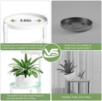 3 Tier Metal Corner Plant Stand Indoor Outdoor, 10 Inch Wide Tray, White - Image 4