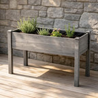 Elevated Wooden Raised Garden Bed, Standing Raised Planter Box with Legs, Outdoor Wooden Plant Container for Vegetables, Herbs, Flowers, Backyard Patio Deck Gardening - Image 4