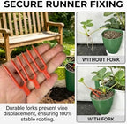 Strawberry Propagation Cups, Breathable Hanging Nursery Pots with Runner Forks, Thickened Potted Food Grade Greenhouse Seedling Cup for Garden Balcony Rooting & Transplanting (20-L Cups + 50 Forks) - Image 6