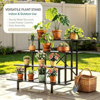 Zhongma 4 Tier Sturdy Heavy Duty Metal Plant Stand indoor & outdoor - Image 4