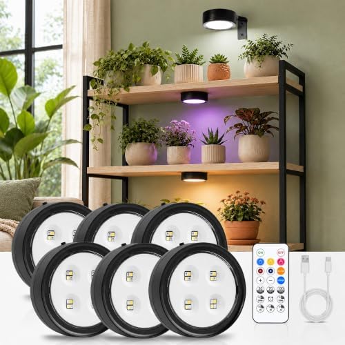 6-Pack Rechargeable Grow Lights for Indoor Plants, Cordless Plant Grow Lamp by Unknown