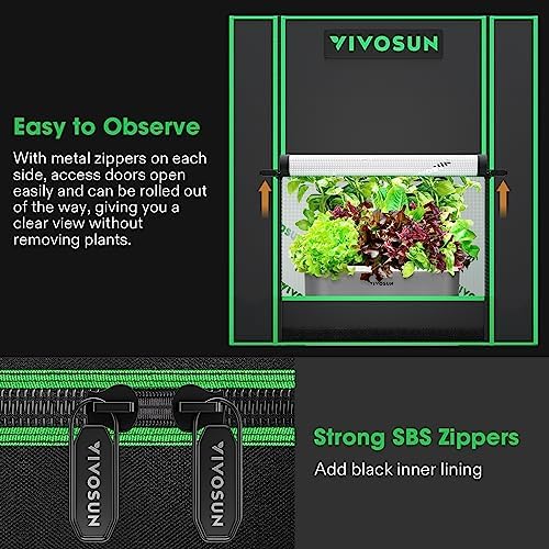 VIVOSUN Durable Waterproof Seedling Heat Mat 10" x 20.75" and Small Grow Tent for Aerogarden, Hydroponics Growing System, 20”x14”x21” Highly Reflective Mylar Indoor Grow Tent - Image 6
