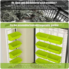 8 Pockets Vertical Garden, 4-Tier Wall Planter, Hanging Planter Stand, Wall Mounted Flower Beds for Vegetables, Floral (Light Green) - Image 5