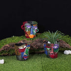 Mini Face Planters 3PC Set – Unique Resin Art Flower Pots for Succulents, Cacti & Small Plants – Decorative Funny Plant Pots for Indoor & Outdoor, Face Planter Gift, Picasso‑Inspired - Image 6