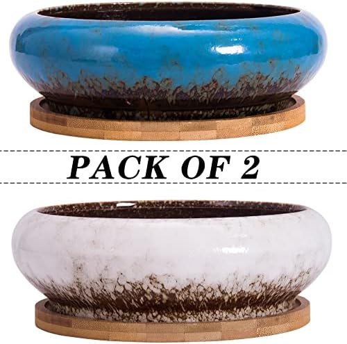 ARTKETTY Succulent Pots - Large Ceramic Planters with Drainage - Image 2