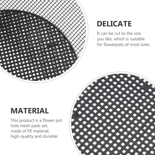 50pcs Fiberglass Plant Pot Drainage Mesh Pad with Unique Grid Design - Image 3
