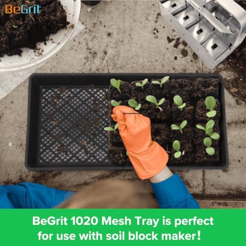 BeGrit 1020 Mesh Bottom Trays with Holes for Seed Starting Germination - Image 5