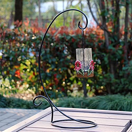 K KILIPES 2 pack 18" H Ornament Display Stand, Metal Black Iron Glass Ball Ornaments Rack Holder for Hanging Air Plants Terrarium Wedding Decor - Image 3