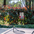 K KILIPES 4 pack 18" H Ornament Display Stand, Black Iron Glass Ball Ornaments Holder Stand for Hanging Plants Terrarium Stand for Easter Wedding Hanging Stand Rack Holder (4, L) - Image 4