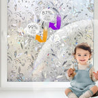 HIDBEA Window Privacy Film, 3D Stained Glass Static Cling 35.4 in x 78.7 in - Image 2