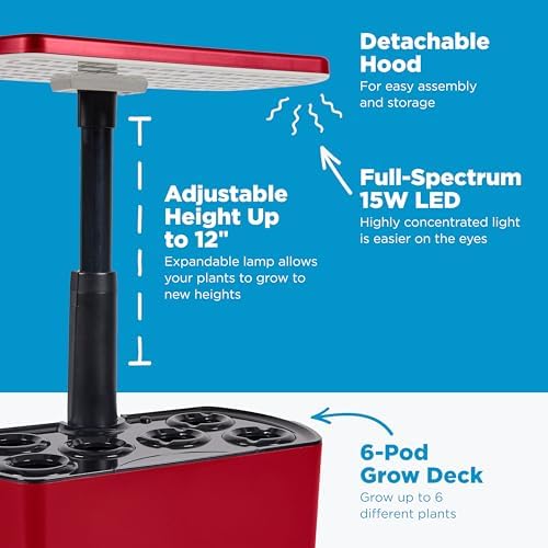 AeroGarden Harvest Lite, Cherry Red - Image 5