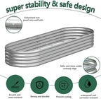 2PCS 8x2x1FT Galvanized Metal Raised Garden Bed,Outdoor Planter Box for Vegetables - Image 2