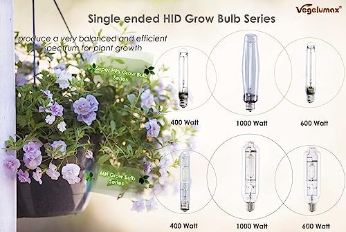 2-Pack 600 Watt Hydroponic High Pressure Sodium HPS Grow Light Bulb Lamp,High PAR Enhanced Red and Orange Spectrum, CCT 2100K, Ultra Bright 90,000 Lumens,E39 Base - Image 7