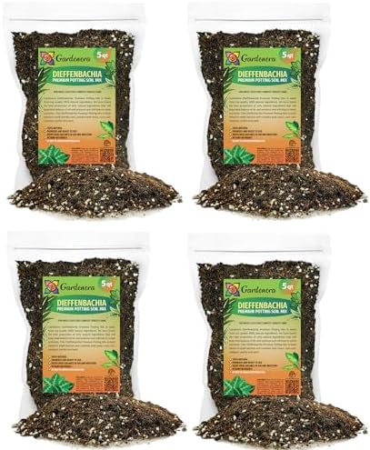 GARDENERA Superior Potting Soil Mix for Dieffenbachia - Perfect Balance of Nutrients, Drainage, and Aeration for Optimal Growth (20 Quart) by Gardenera