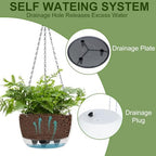 BAYN 2 Packs Solar Hanging Basket Planters for Plants Outdoor - Image 4