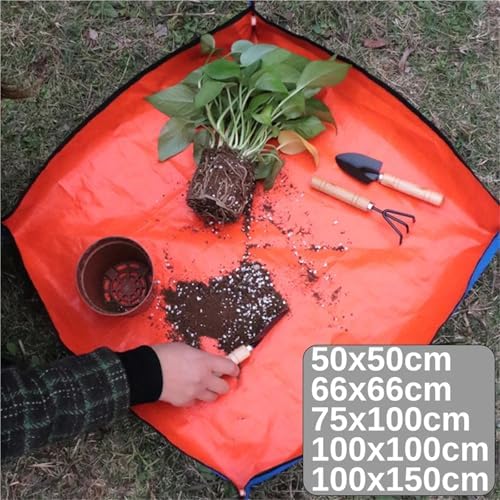 Repotting Mat Waterproof Foldable Planting Mat Garden Potting Pad for Plant Flower Pot Transplanting Farm Gardening Tools and Equipment(66x66cm) - Image 3