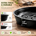 10Pack Plant Saucer 10 inch, Heavy Duty Flower Pot Saucers, Plant Pot Saucers Bulk, 1.5'' Deeper Plant Trays for Pots Durable Drip Trays for Potted Plants, Plant Saucers for Outdoors and Indoors - Image 3