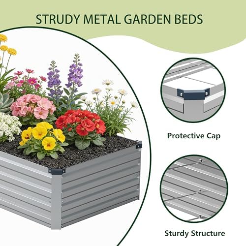 zunatu 10x2x1ft(2 Pack) Galvanized Raised Garden Bed - Image 3