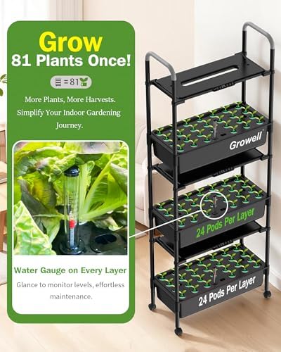 Growell 81 Pods Hydroponics Growing System Kit with Independent Water Pump - Image 5