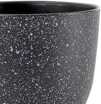 WSMKSZ Large Flower Pots 12/10/9 inch, Set of 3 Modern Decorative Plastic Planters with Drainage Holes and Saucers for Garden House Plants, Plant Pots for Indoor Outdoor Plants, Speckled White - Image 5