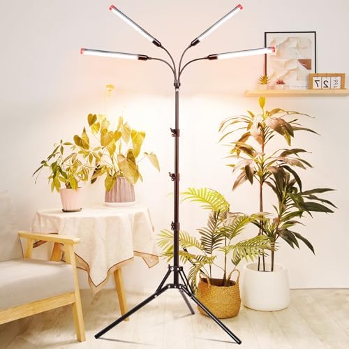 FRGROW 4Head Grow Light with Stand for Tall Indoor Plants, Bonsai Tree - Image 7