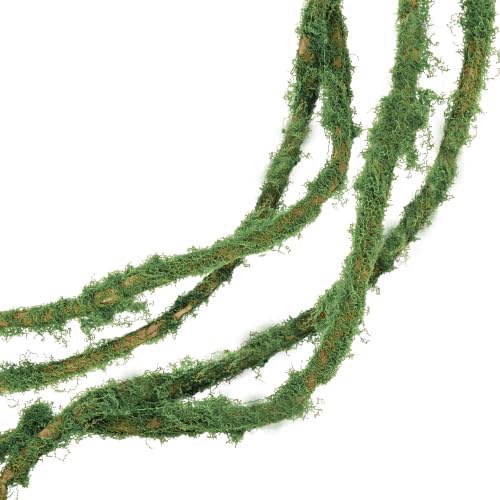 Artificial Vines with Moss for Decoration,4 Pack 118" Bendable Fake Vines by KFURNIKN