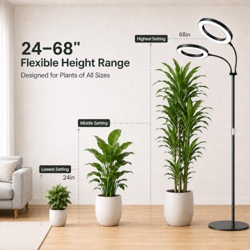 LBW 10.2in Grow Lights for Indoor Plants, Plant Grow Light with Stand - Image 6