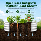 HOOPLE 2 Pack Raised Garden Bed 4x2x1FT, Galvanized Metal Raised Garden Bed Outdoor, Oval Design with Open Base for Better Drainage, Compact Garden Bed for Vegetables, Herbs & Flowers - Image 6