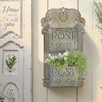 All Chic Metal Wall Planter Outdoor Wall Planter Rustic Wall Mount Planter Wall Hanging Planter Outdoor Wall Planter for Farmhouse Garden Decor - Image 4