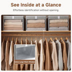 StorageWorks Closet Organizer Bins with Clear Window, Gray, 12.75x12.75x9 - Image 3