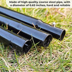 72 Inch Garden Stake Netting Support, Black Heavy Duty Powder Coated Steel Frame for Garden Fencing, Plant & Crop Protection from Wildlife (12 Sets) - Image 6
