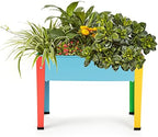 Raised Garden Bed With Legs, Galvanized Planter Box for Herbs and Vegetables (Multi-Colored) by ProGard