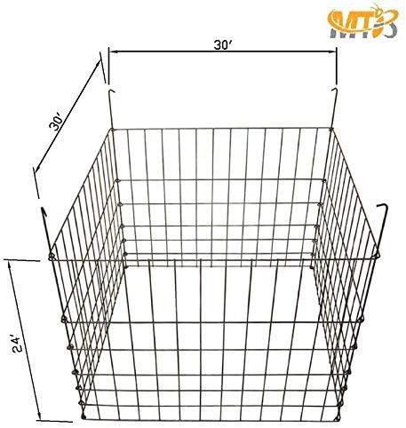 Garden Wire Compost Bin 30x30x24 inches, Black, Garden Bed Fencing - Image 3