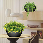 WOUSIWER 13 inch 2Pack Large Hanging Planters for Outdoor Indoor Plants with Drainage Holes and Chain, Round Hanging Flower Pots for Garden Home Porch Decor, Black - Image 5