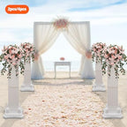 4Pcs Wedding Roman Column, Wedding Landscaping Plastic Roman Pillar Artistic Roman Column Statue Party Flowerpot Holder Wedding Event Decorative Columns for Wedding Party Celebration Decor - Image 5
