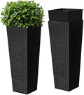 Devoko Resin 32'' Tall Planters, Large Taper Outdoor Planter by DEVOKO