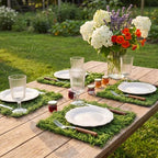 12 Artificial Moss Mat Roll for Wonderland Party, 11.8 x 11.8 Inch, Green - Image 5