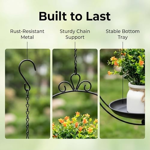Hanging Planter for Indoor Outdoor Plant, Plant Hanger, Hanging Plant Tray - Image 4