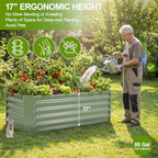 Galvanized Steel Raised Garden Bed, 4x2x1.4ft, 2Pack, Green - Image 3