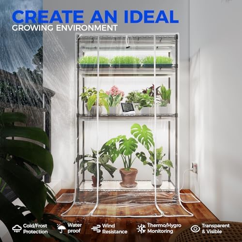 Barrina CX5Z Indoor Greenhouse with Grow Light, 180W, 4-Tier 35.4x13.8x59IN - Image 5