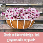 LaLaGreen Window Planter Box (16 Inch, 2 Pack) White Metal Deck Railing Flower Boxes with Coco Liners, Rectangular Wall Planters for Outdoor Plants Horse Troughs Fence Balcony Garden Herb Patio Porch - Image 4