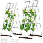 DOEWORKS 48" Cucumber Trellis, 2-Pack, Foldable, for Cucumbers, Beans, Tomatoes, Flowers by DOEWORKS