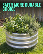 ZXZYHFTY Round Raised Garden Bed Set, 3 Pack, 2 x 2 x 1 Ft, Silver - Image 3