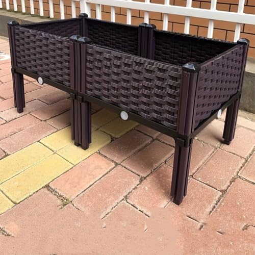 Elevated Plastic Raised Garden Bed Planter Outdoor Planters with Drainage - Image 2