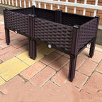 Elevated Plastic Raised Garden Bed Planter Outdoor Planters with Drainage - Image 2