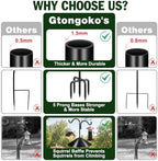 Gtongoko Squirrel Proof Bird Feeder Pole, 92" Shepherds Hook with Baffle - Image 3