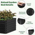 NAVINE 6x3x3ft Outdoor Metal Raised Garden Bed, Metal Planter Box, 2-Pack - Image 4