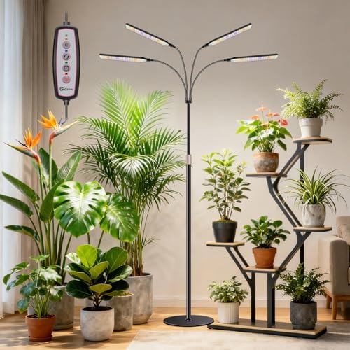 Kullsinss Floor Grow Lights for Indoor Plants with Stand, 4-Head 228 LEDs by HOME