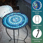 Mosaic Glass Accent Side Table & Plant Stand - Image 4