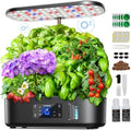 Ahopegarden Hydroponics Growing System Kit: 12 Pods with LCD Control Panel by Ahopegarden